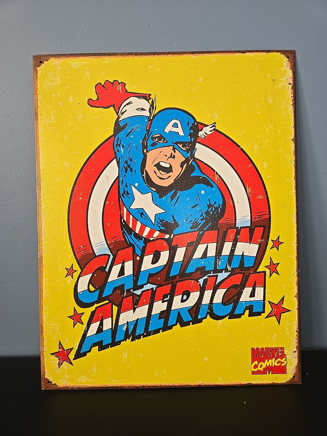 Retro Captain America TIN SIGN metal poster home wall decor marvel comics 1440