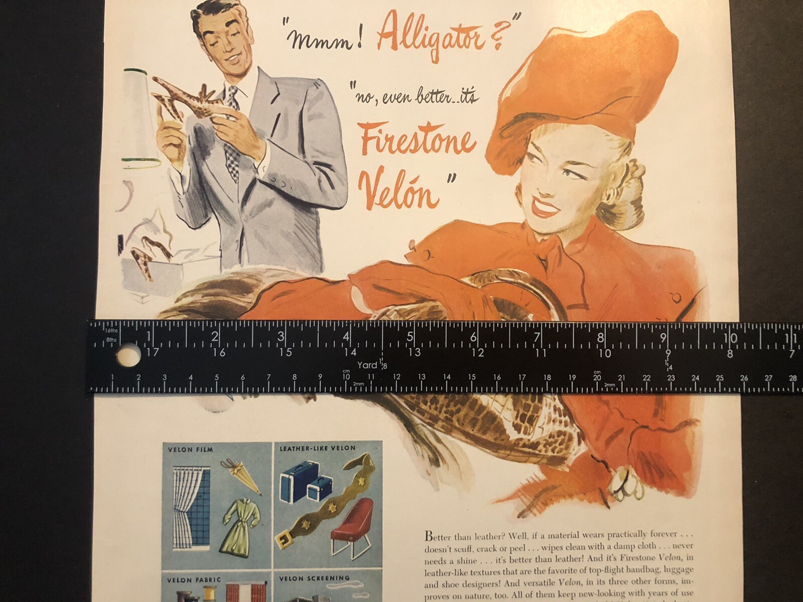 Firestone Velon Products (1950’s) Magazine Ad