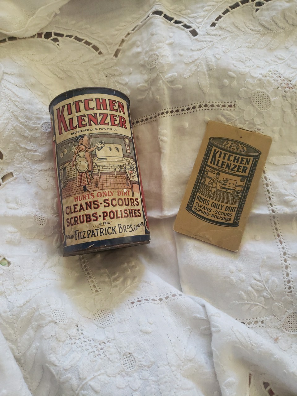 Kitchen Klenzer Tin, With Giveaway Premium Notepad, Fitzpatrick Bros, Chicago