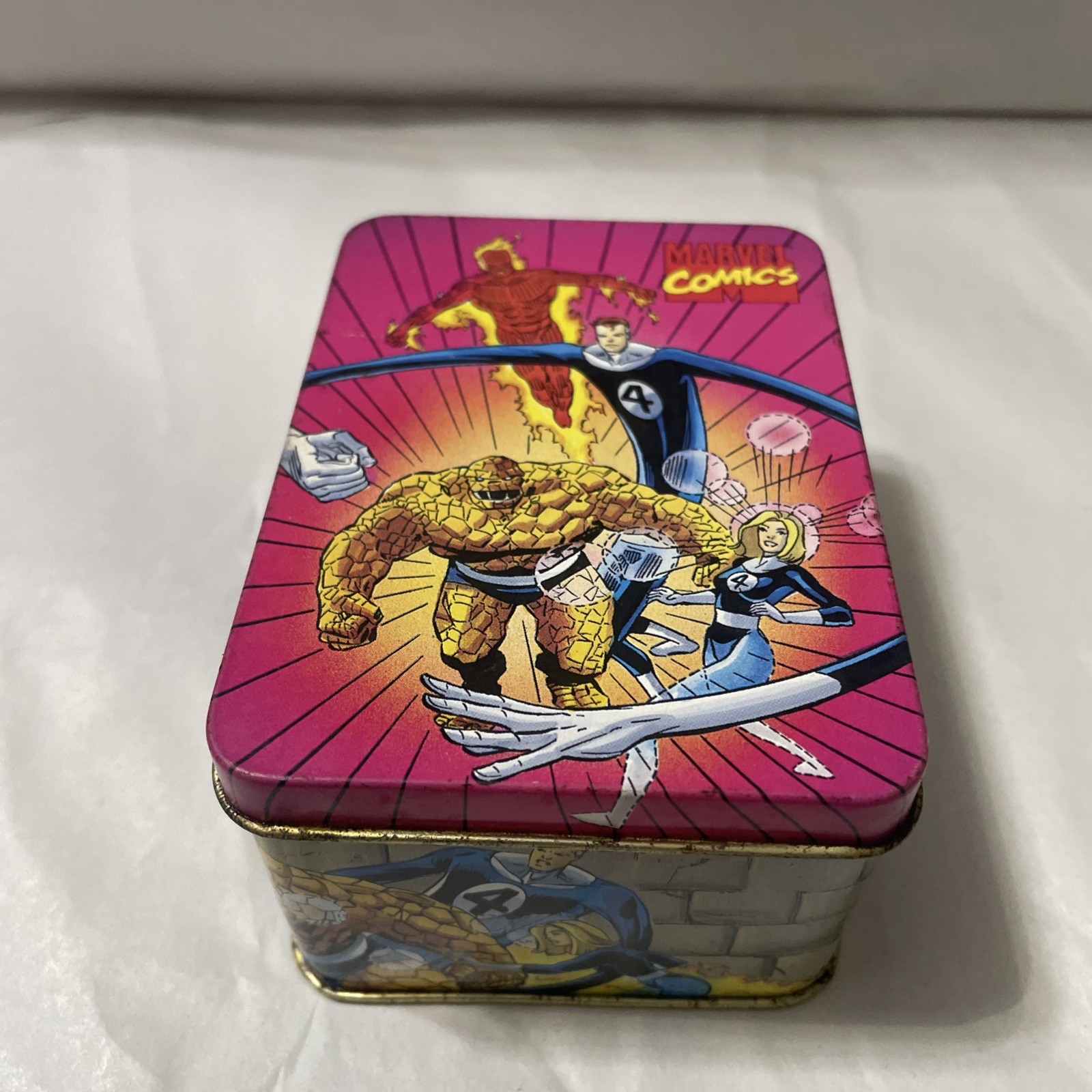 Vintage 1994 Marvel Comics Fantastic Four Collectible Tin Empty Nabisco