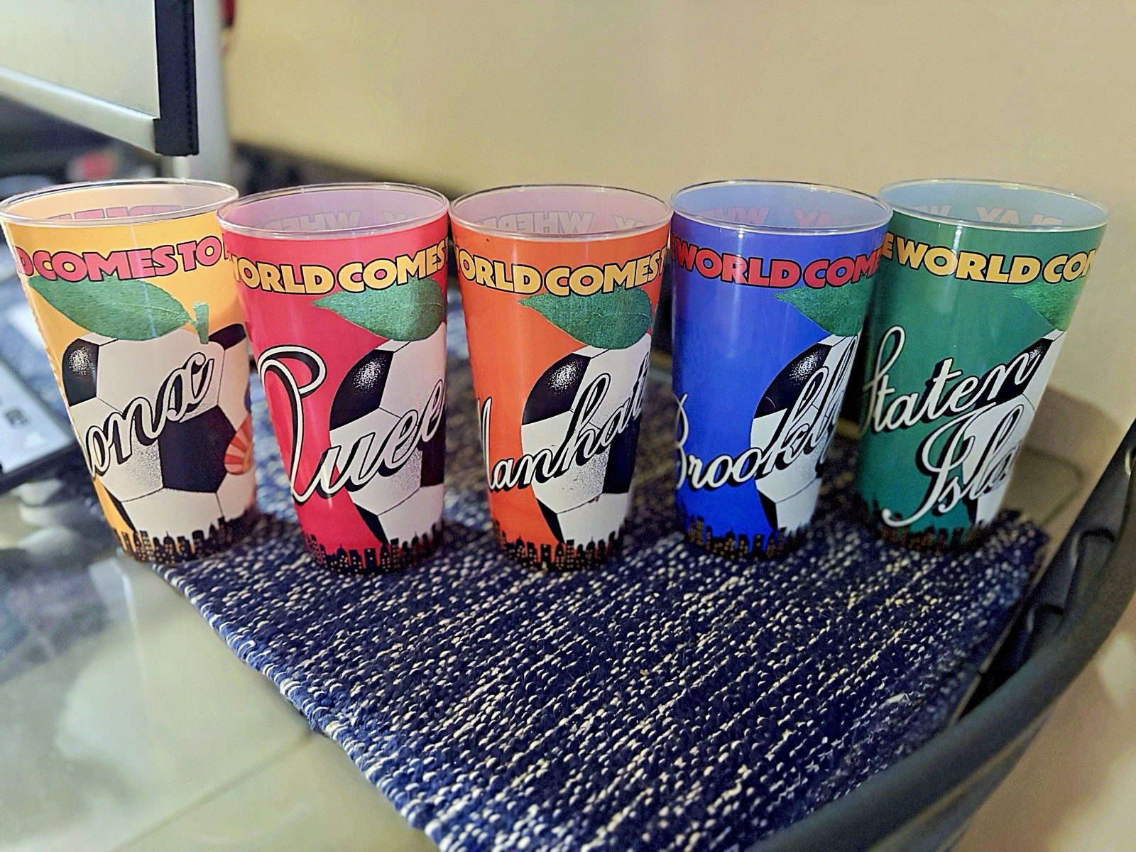 NYC Boroughs World Cup cups. All five!!