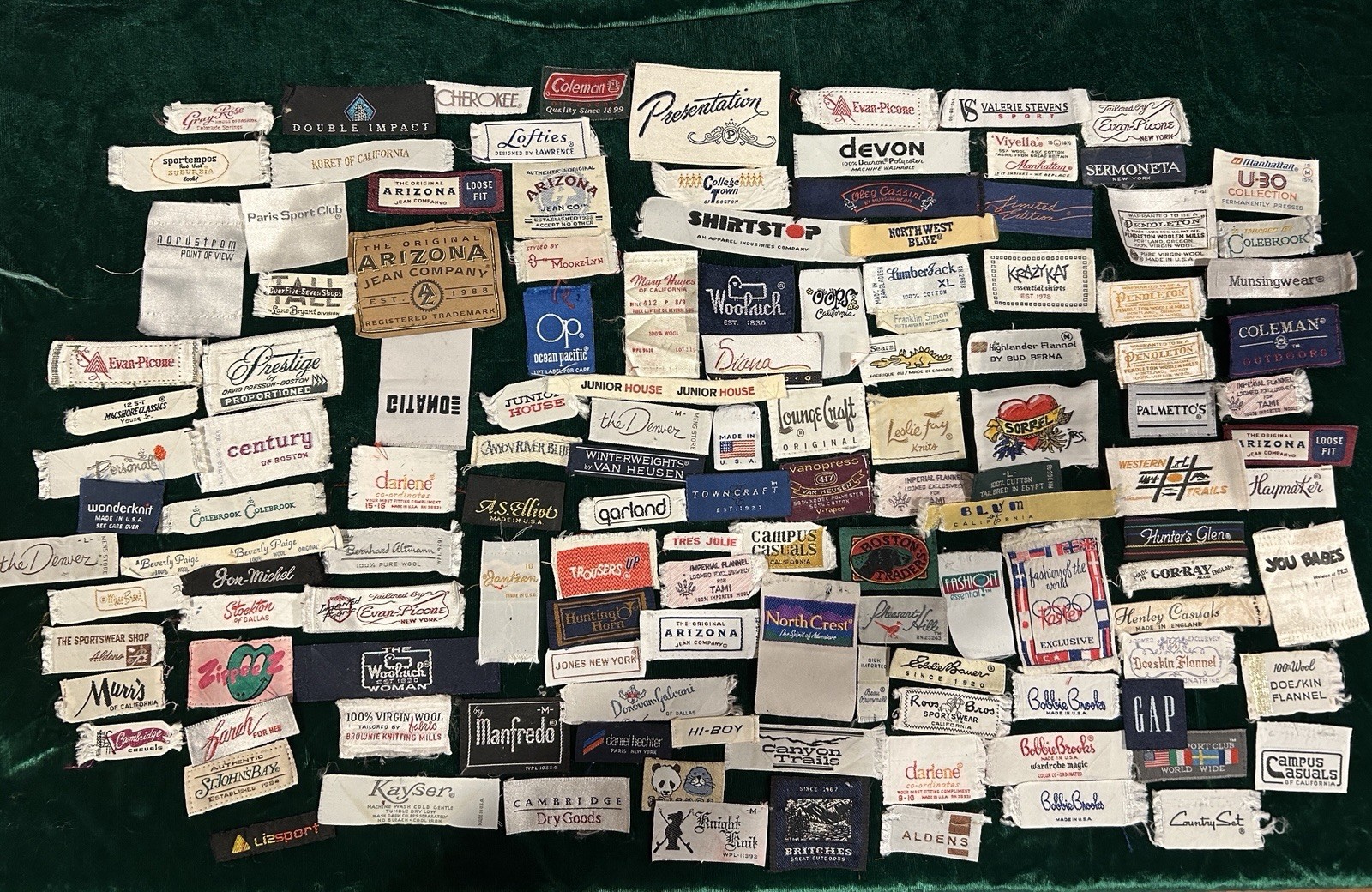 Huge Lot Of Vintage Clothing Labels – Pendleton Bobbie Brooks Gap Ephemera Arts