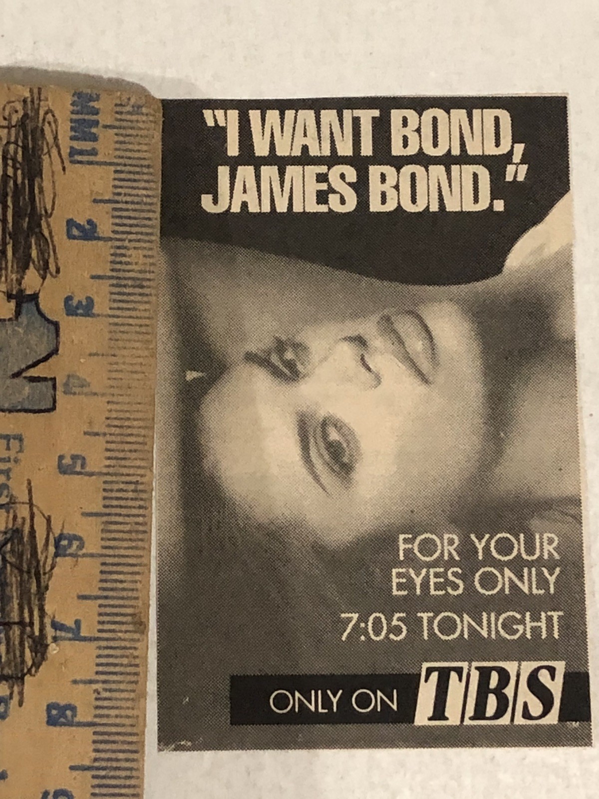 For Your Eyes Only Movie Print Ad Advert 007 James Bond Weekend TBS TPA7