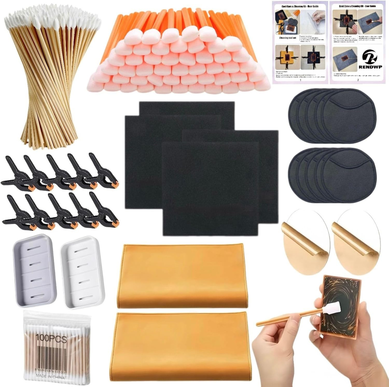 388 Pcs Tools Card Cleaning Kit, Grading and Polish Flattening Restoration, Trad