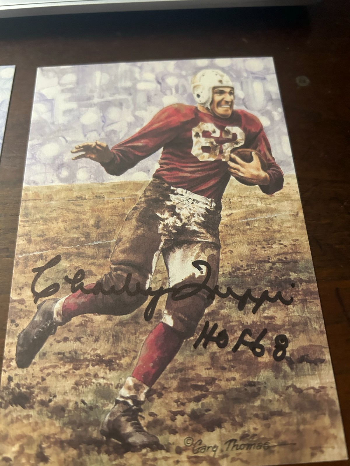 GOAL LINE Signed 9 NFL HOF CARDS; Hannah;Dierdorf;Moore;Wolf;Largent;Parker;+