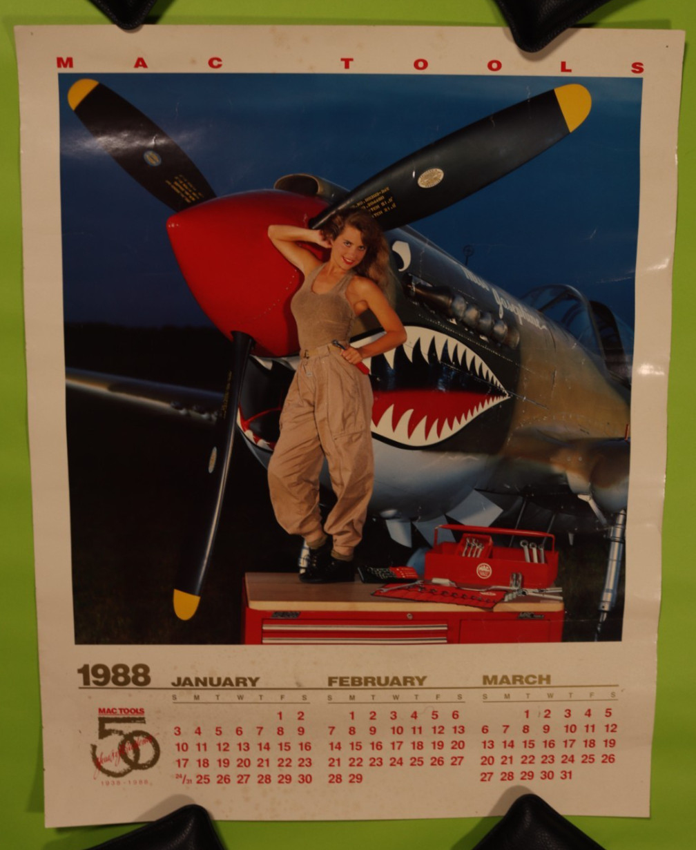 Vintage 1988 Mac Tools Calendar 50th Anniversary 19″x24″