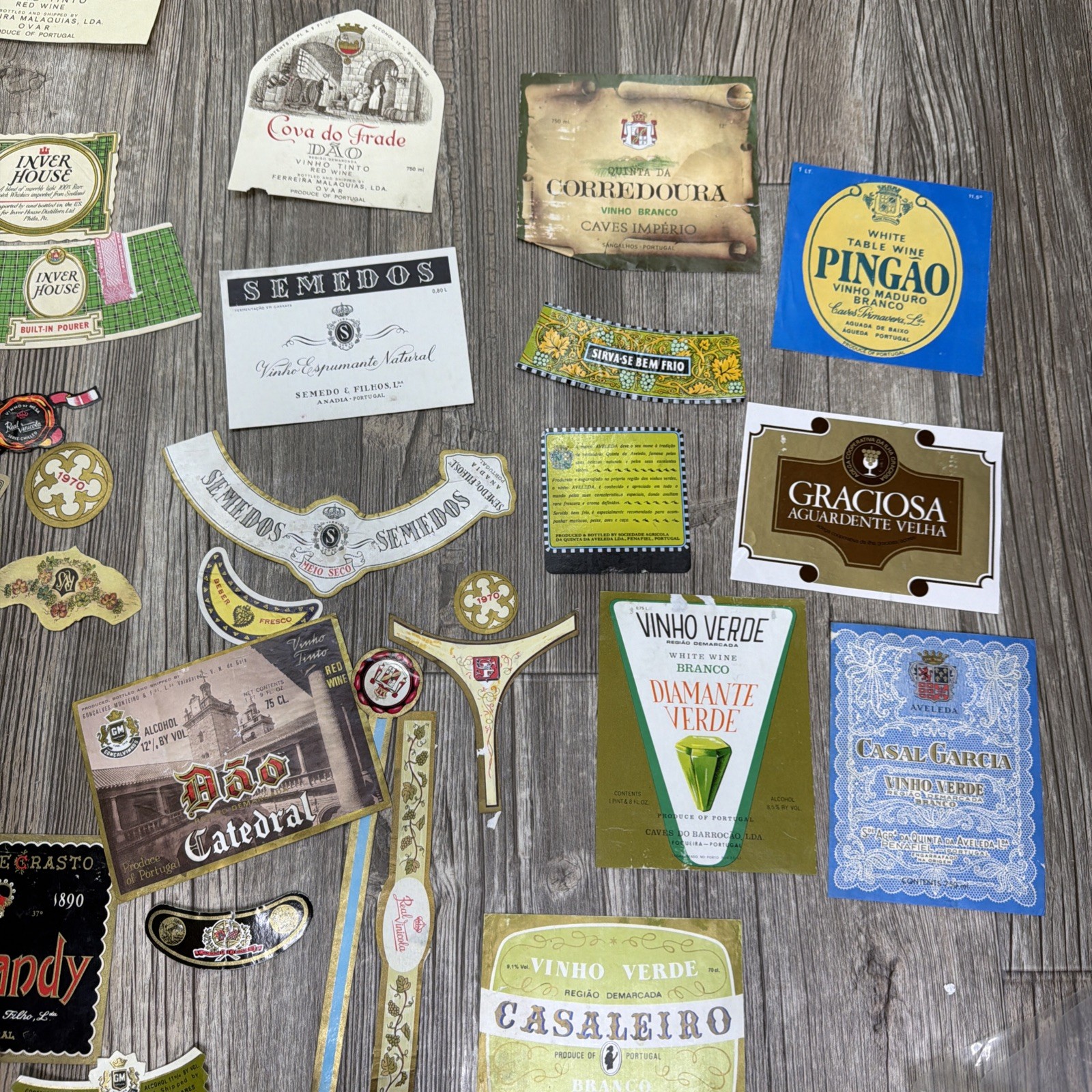 Large Lot Wine Beer Spirits Labels Vintage 100+ European 70’s