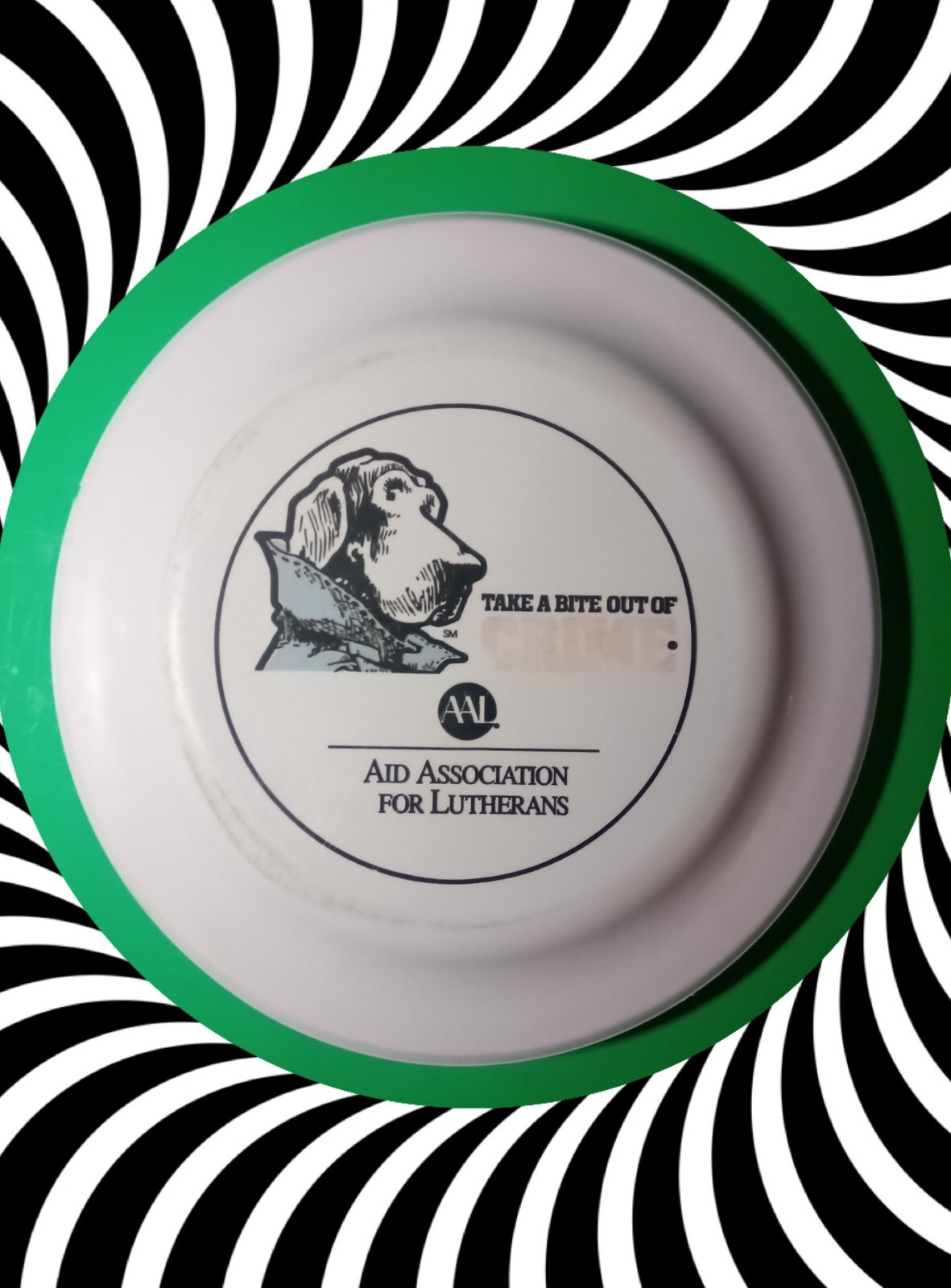 Vintage Take A Bite Out Of Crime Frisbee McGruff Dog Flying disc