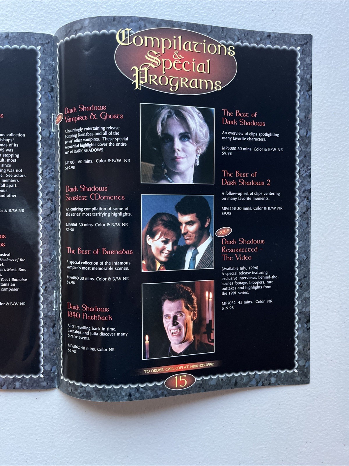 1996 Dark Shadows Product Catalogue MPI 30th Anniversary