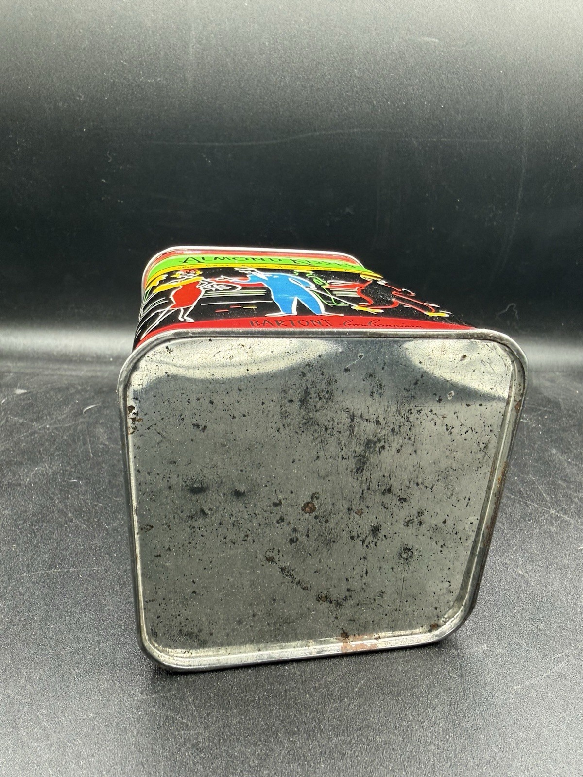 Vintage Barton’s Almond Kisses metal Tin Can Empty! Great Condition! Storage