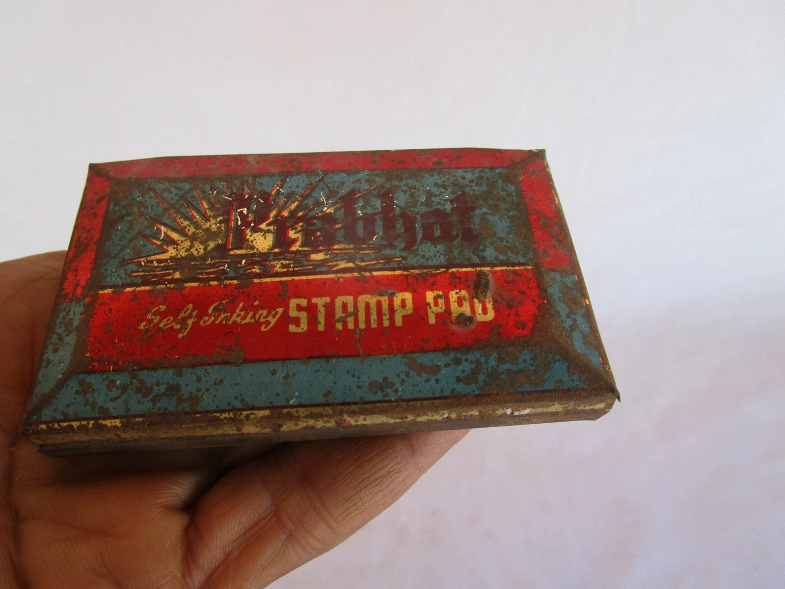 Old Stamp Pad Vintage Tin Box Rare Collectible Litho Print Tin Boxes India