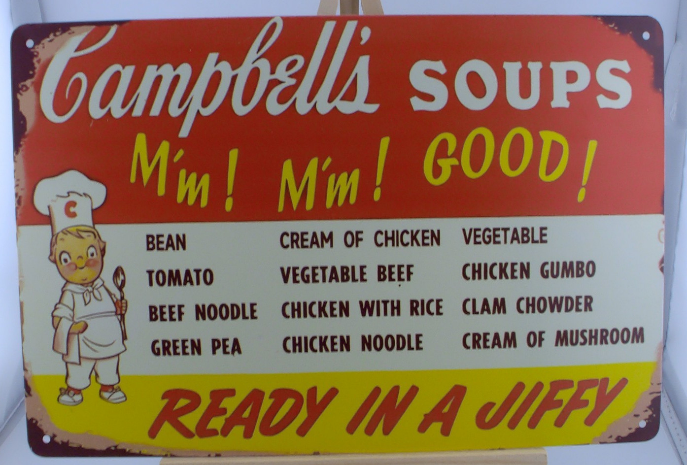 Campbell’s Soup Mm Mm Good Tin Sign Retro Kitchen Advertising Wall Decor 12×8