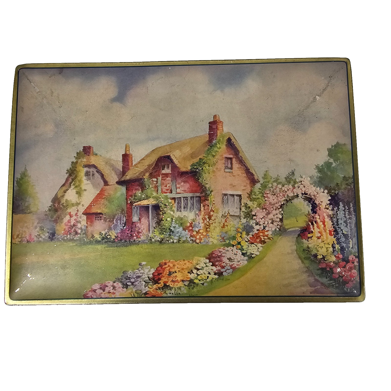 VTG NBC Uneeda Biscuit Tin Filled with Lot of Sewing Supplies Zippers Beads