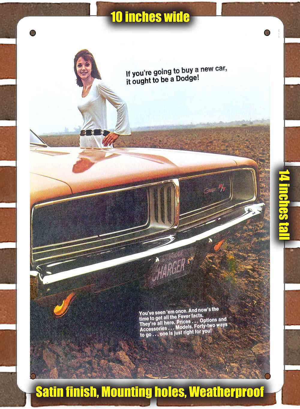 Metal Sign – 1969 Dodge Charger R/T6- 10×14 inches