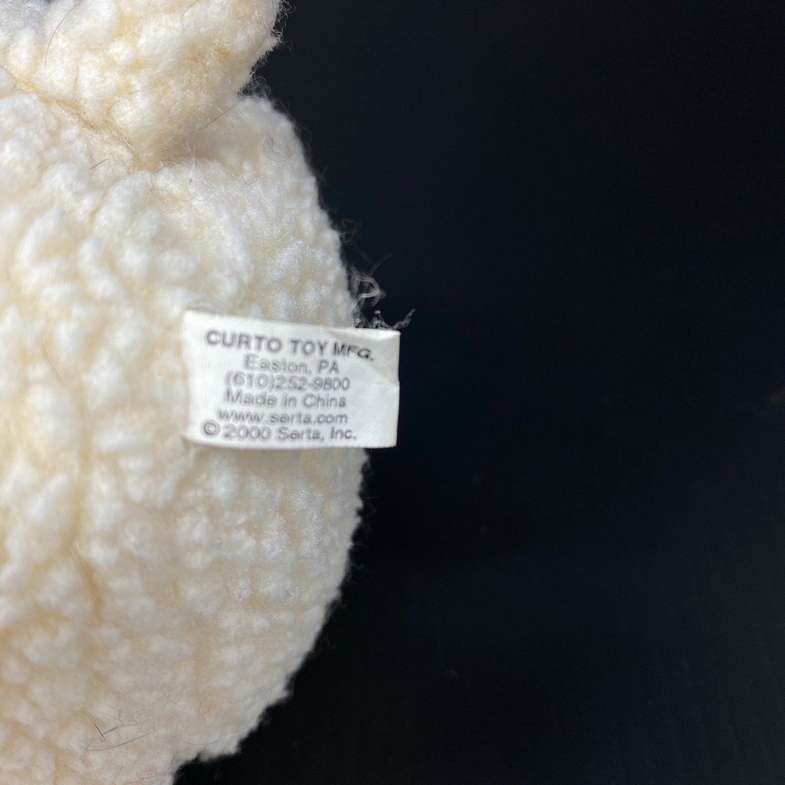 Serta Cream Sheep Plush #44 Stuffed Animal Sleep Mattress Curto Toy 8″