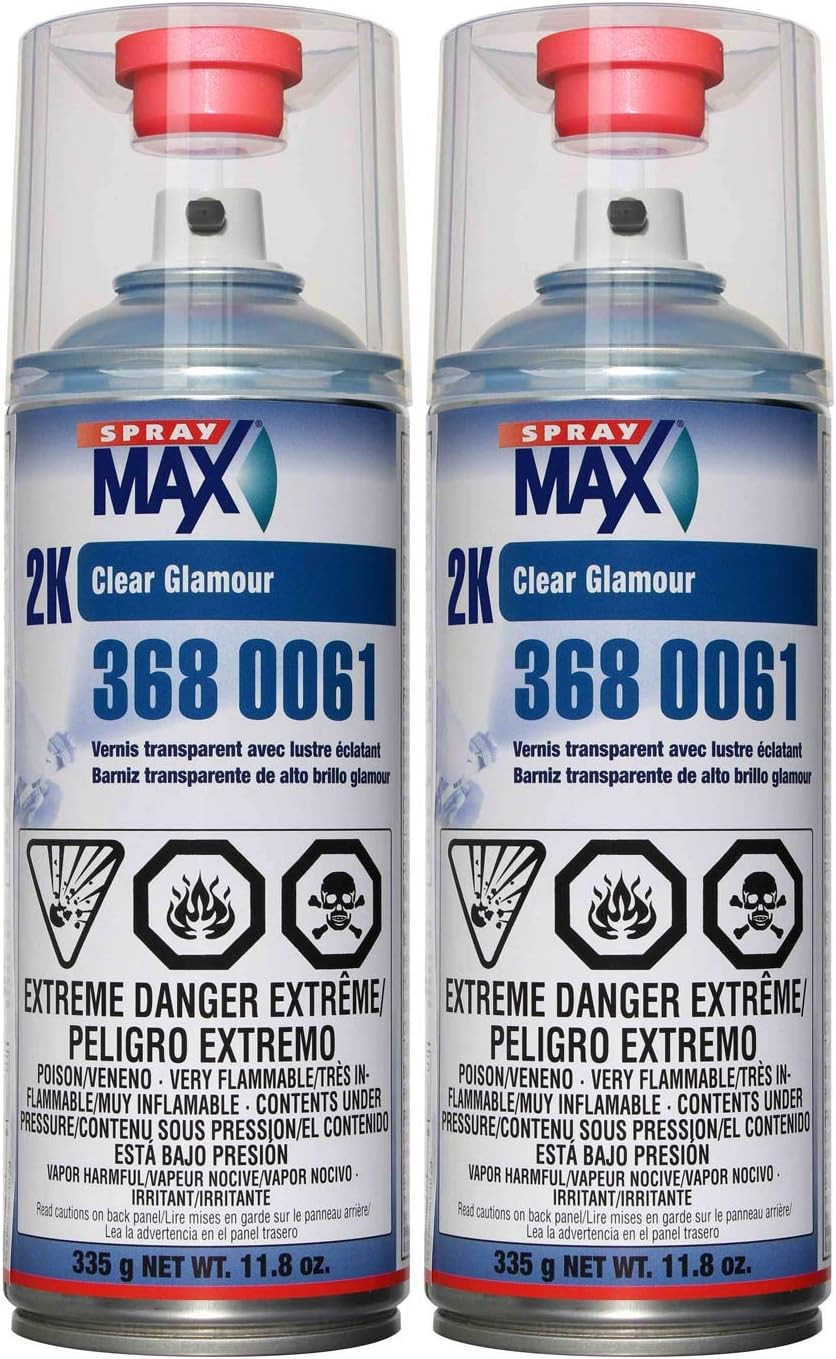 Spray Max USC 2K High Gloss Clearcoat Aerosol (2 PACK)