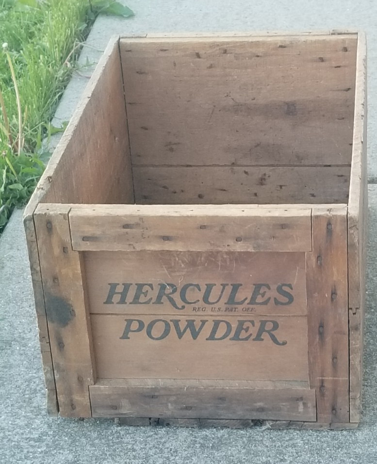 Vintage Hercules Powder ICC-14 Highly Explosive (Empty) Wood Crate Mining R1