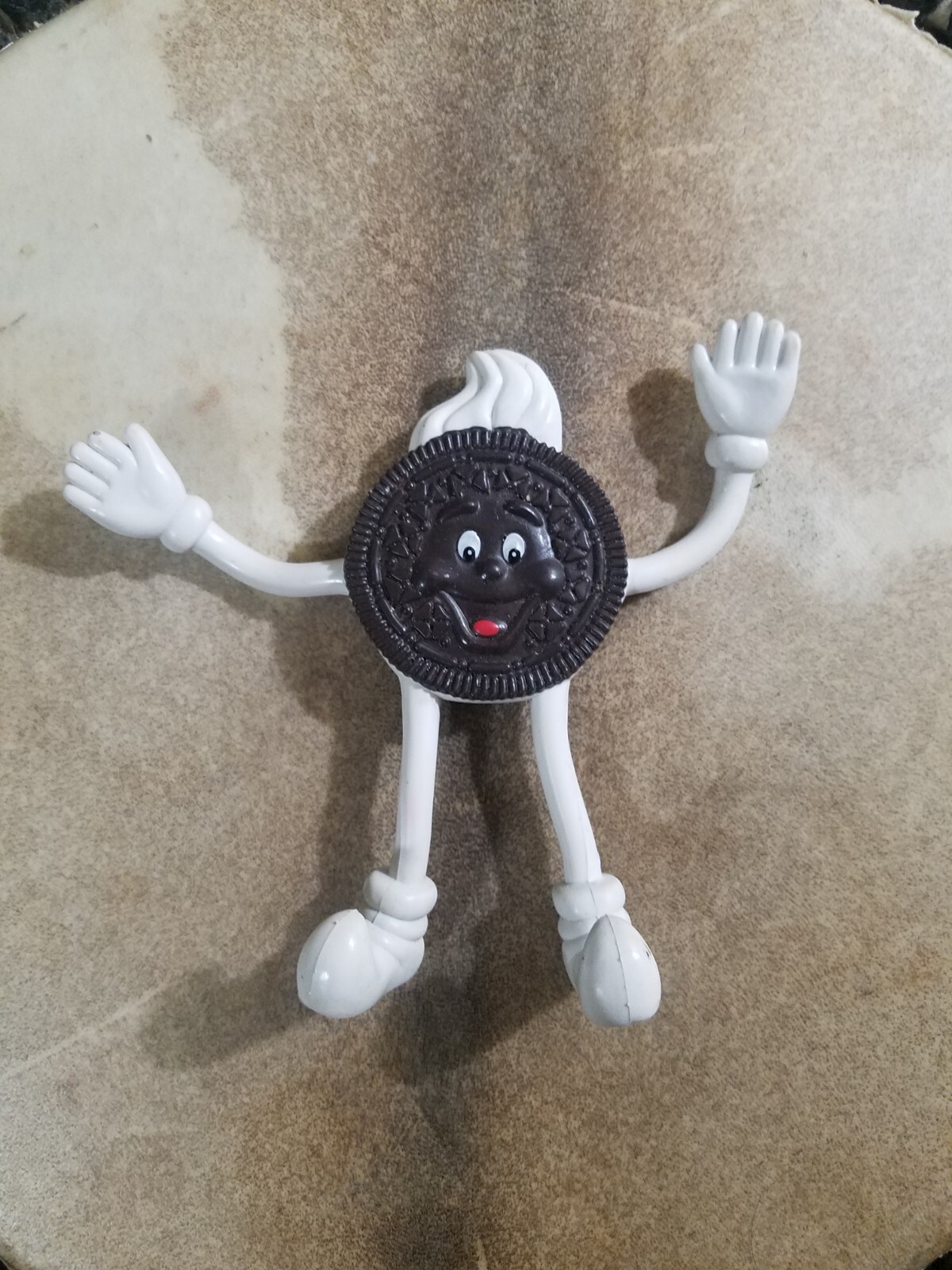 Vintage 90s Nabisco Oreo Cookie Bendy Figure Bendable Bendy Toy Cake Topper 4.5″