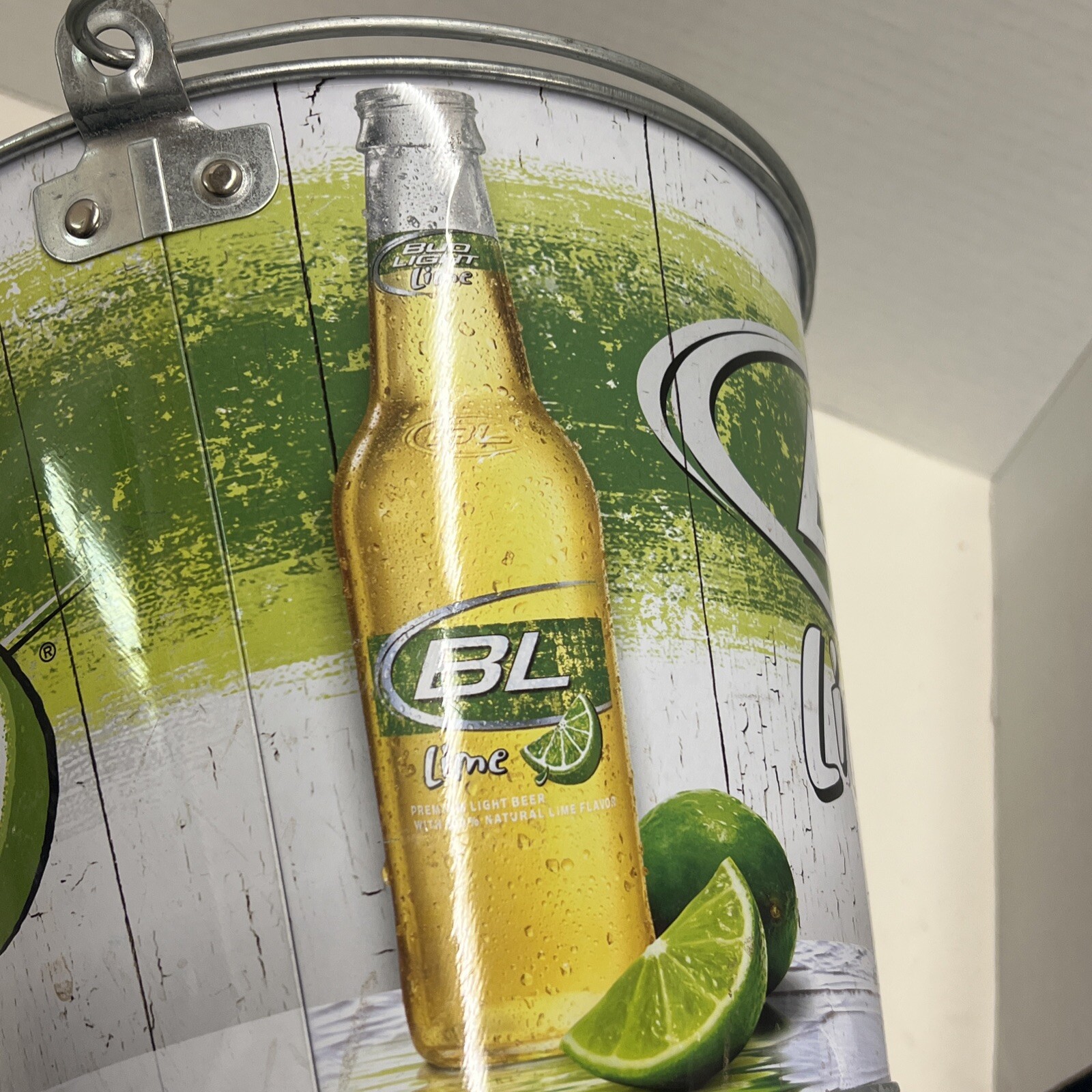 Bud Light Lime Tin Bucket 2008 Anheuser Busch Responsibility Matters Bar Brewing