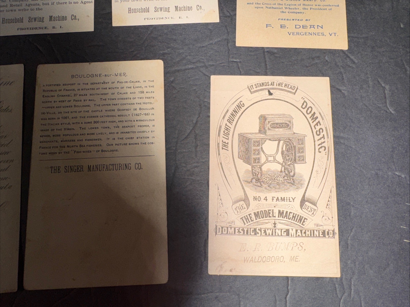 Sewing Machine Advertising Trade Cards Singer/New Home/Davis/Domestic/Household