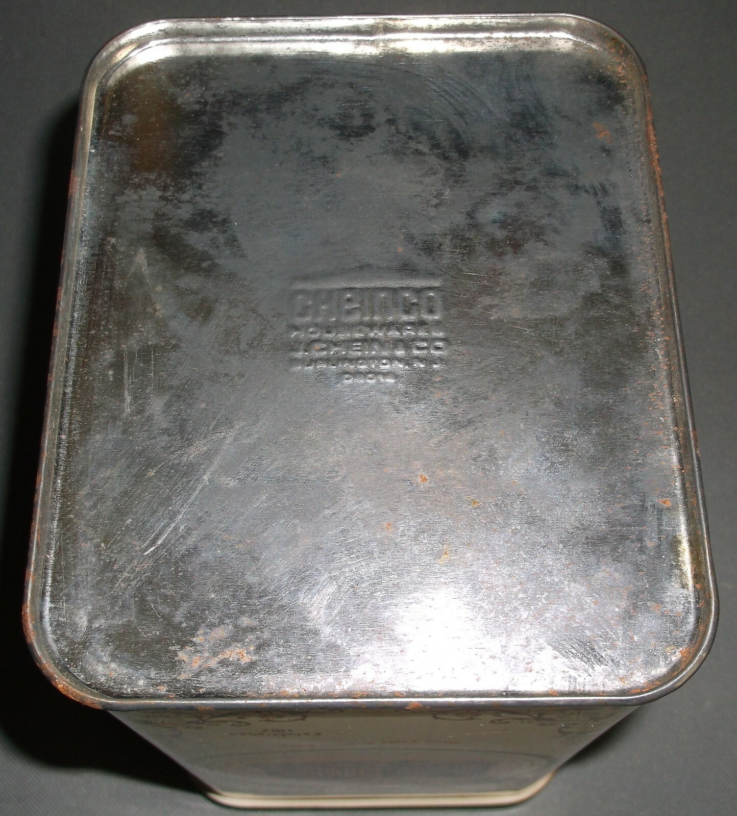 Vintage Cheinco Macfarlane Lang & Co Cakes Biscuits Metal Tin Boston New York