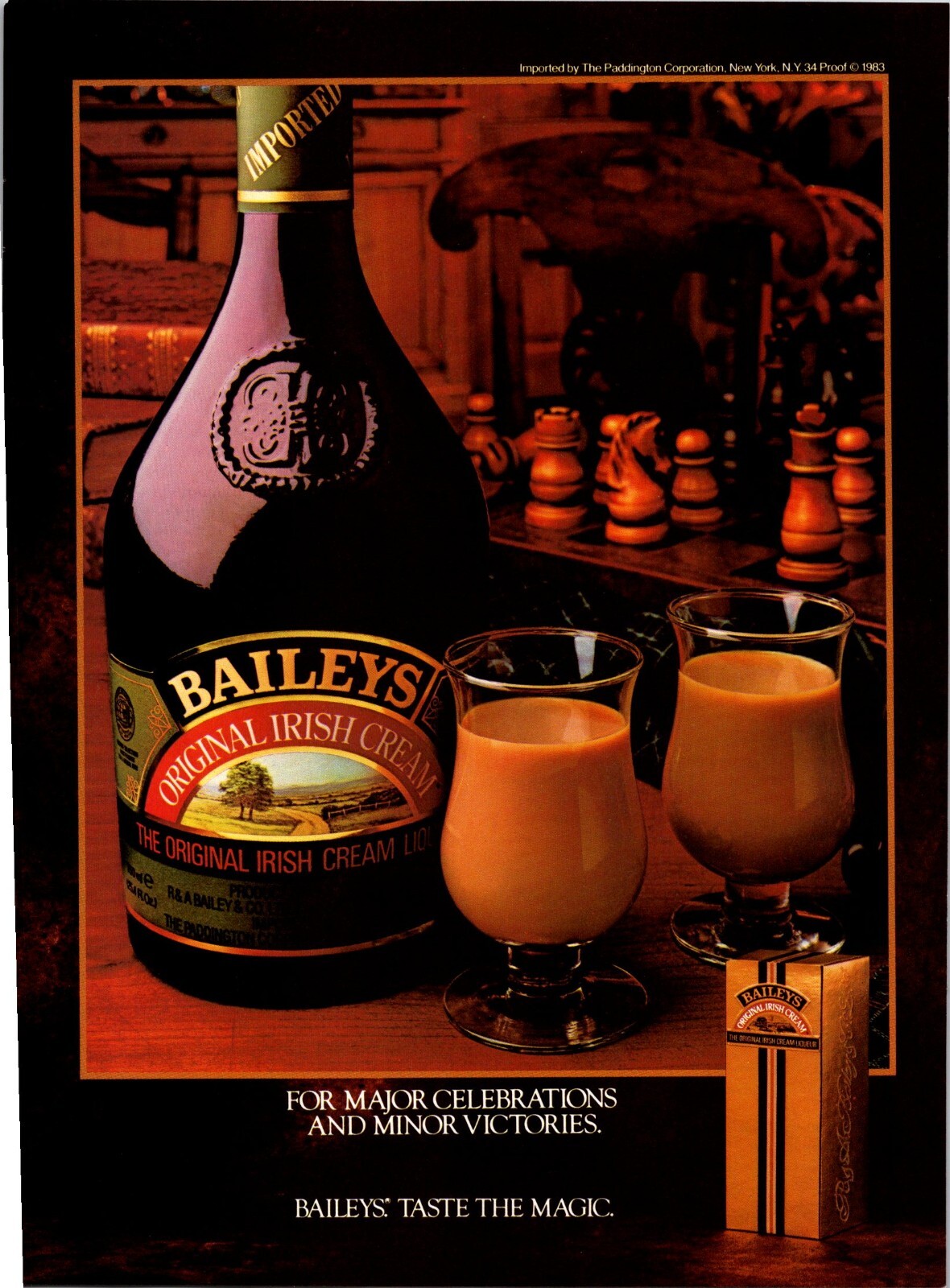 Baileys Original Irish Cream Taste the Magic Original Vintage Print Ad