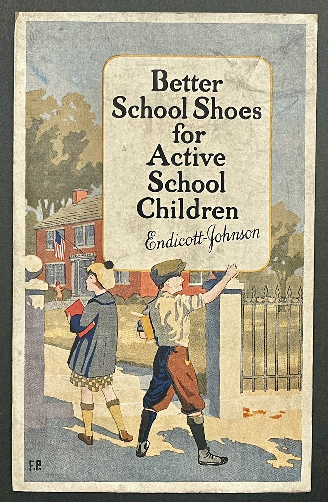 Antique 1920’s Endicott-Johnson Shoe Co. Children Store Counter Display Standee