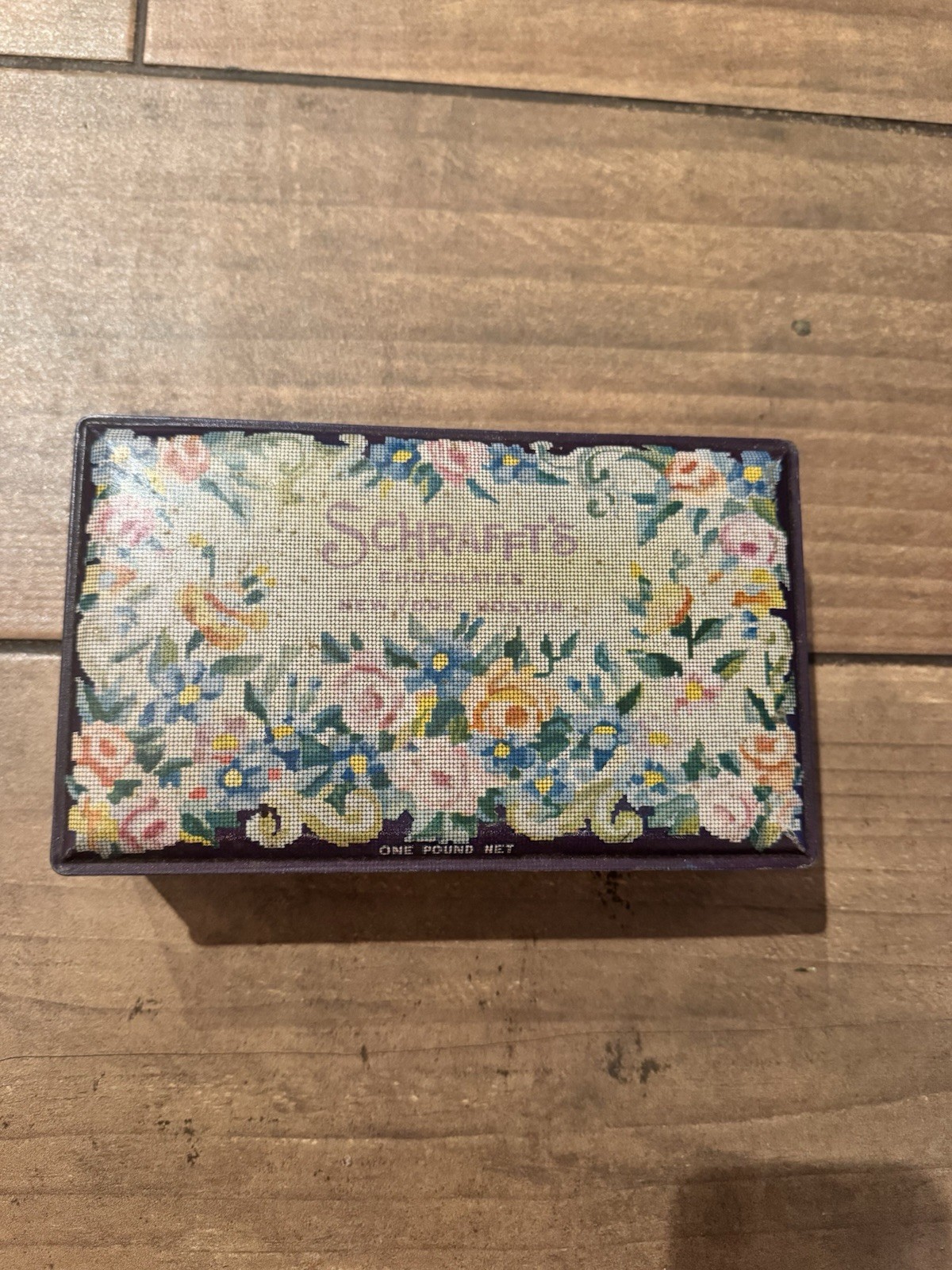 Vintage Schrafft’s Chocolates Floral Metal Tin Candy Box Boston New York