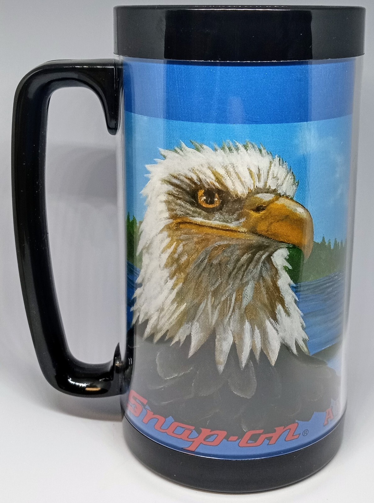 Vintage SNAP-ON Thermo-Serv Plastic Mug Racing American Wildlife Series Eagle