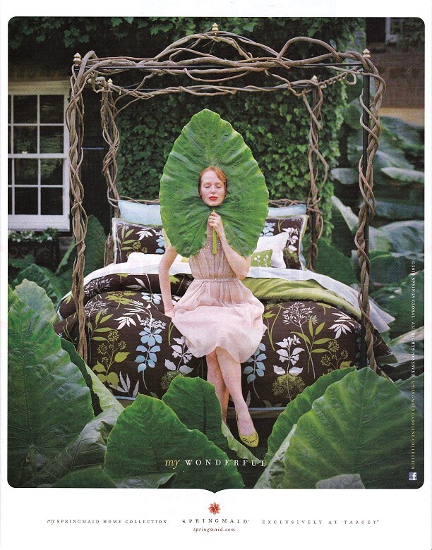 2010 Springmaid ‘My Wonderful’ Print Ad Home Bedding Comforter Nature Leaf Green