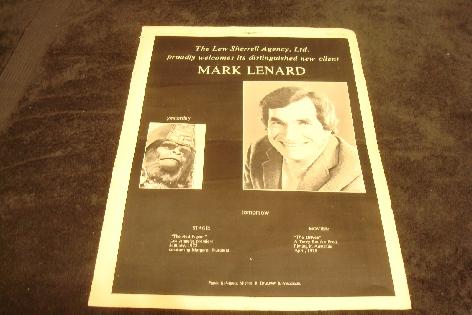 PLANET OF THE APES 1974 TV ad with Mark Lenard as Chief of Security Urko