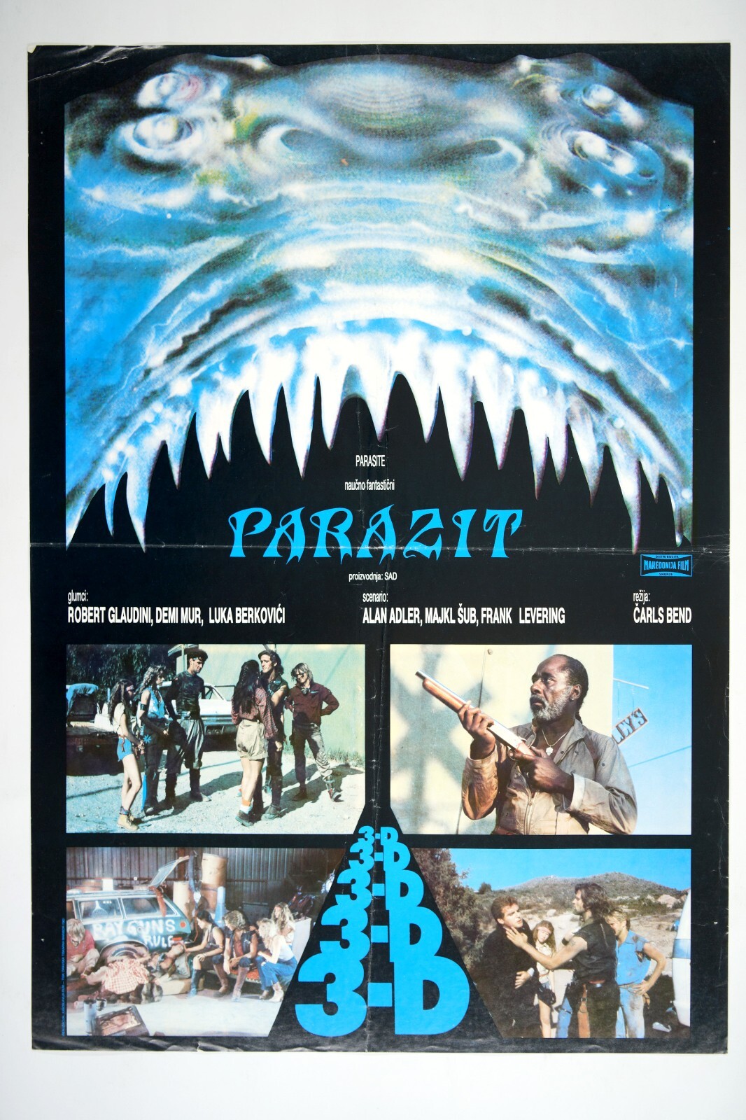 PARASITE exYU movie poster 1982 ROBERT GLAUDINI DEMI MOORE C. BAND SCI-FI HORROR