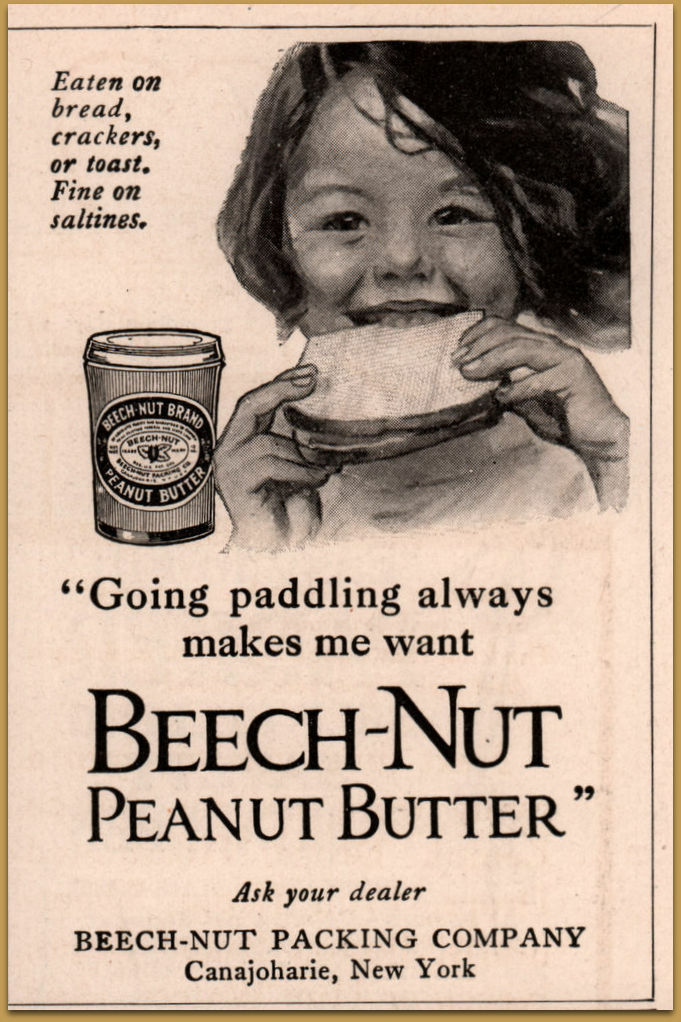 2 1915 Beech-Nut Peanut Butter Cute Little Girls Print Ads