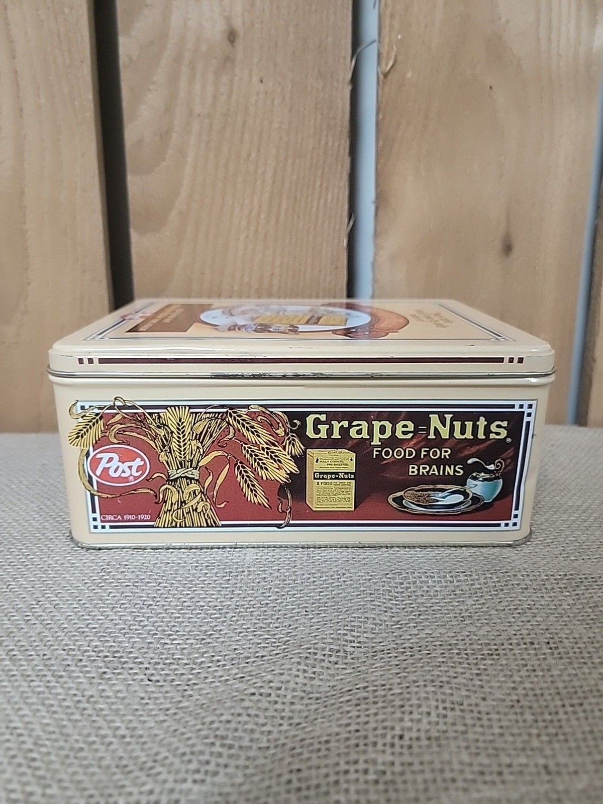 Vintage Post Grape Nuts Tin Advertising