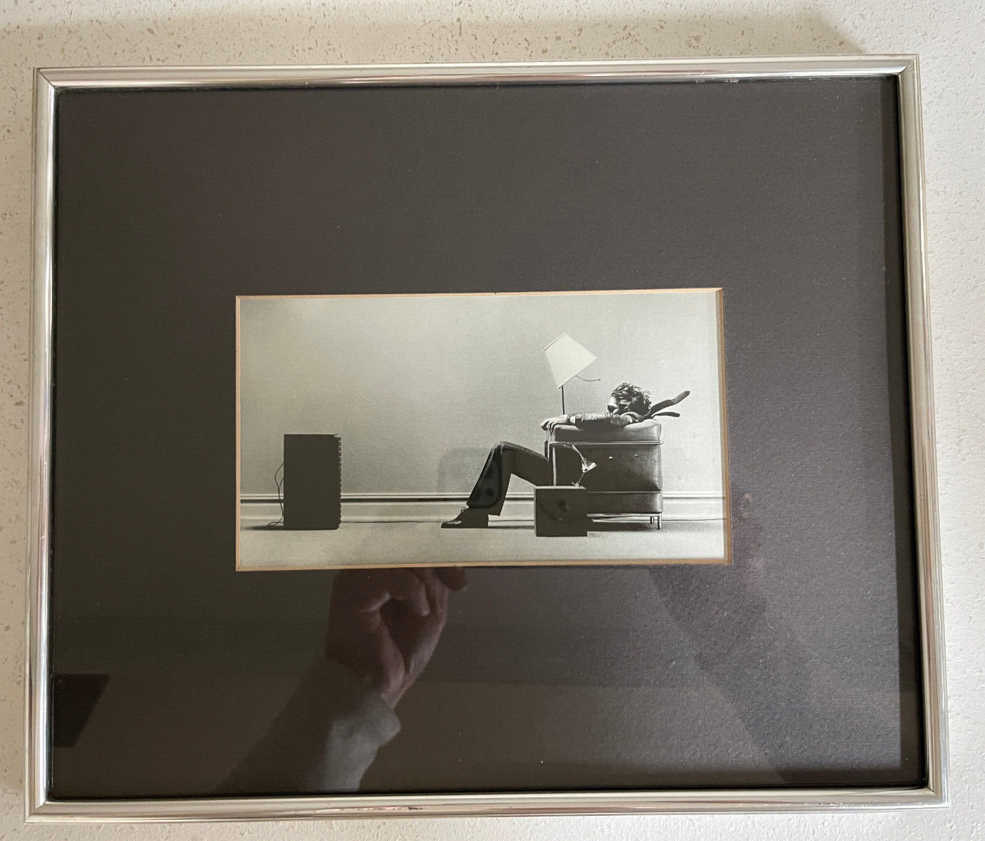 Vintage THE MAXELL GUY Print Metal Framed Matted 12×10 and Empty Maxell Tape Box