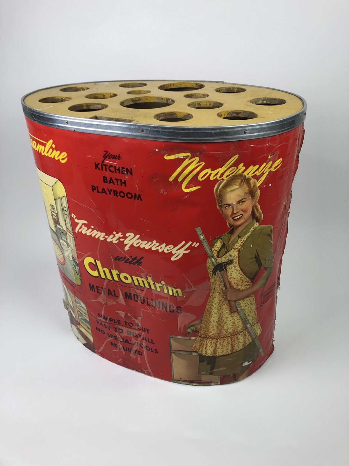 1947 Chromtrim Store Display Stand (25”x24”x15.5”) – Made in Ajax, Ontario