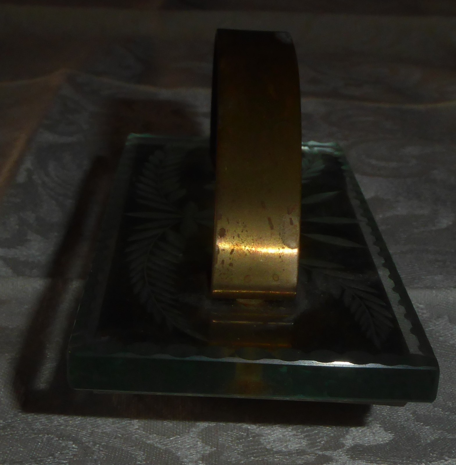 Vintage Brass Rocker Ink Blotter