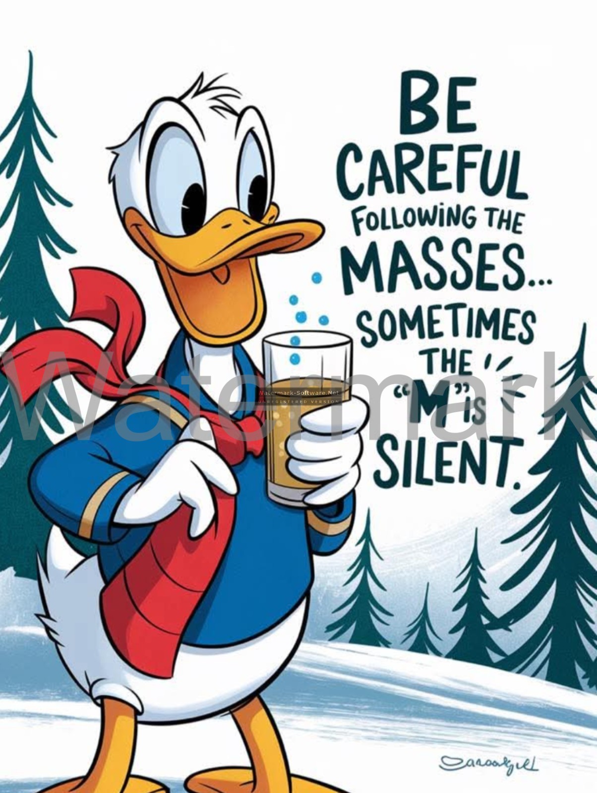 Be Careful following the masses Metal Sign 9″ x 12″ or 12″ x 16″