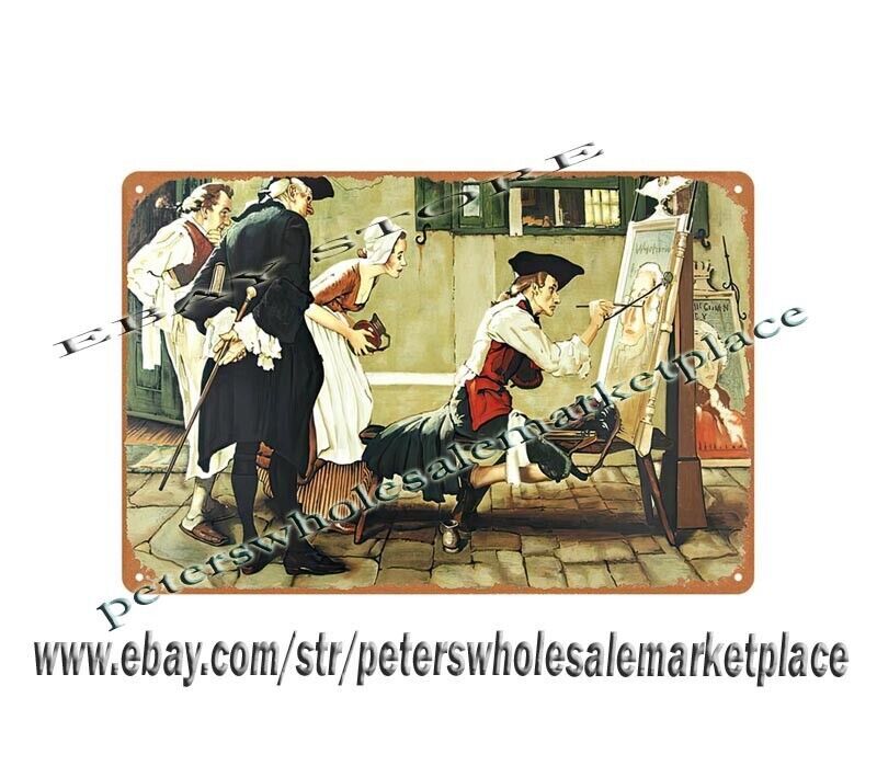1975 Colonial Sign Painter metal tin sign nostalgic garage shop dorm wall art