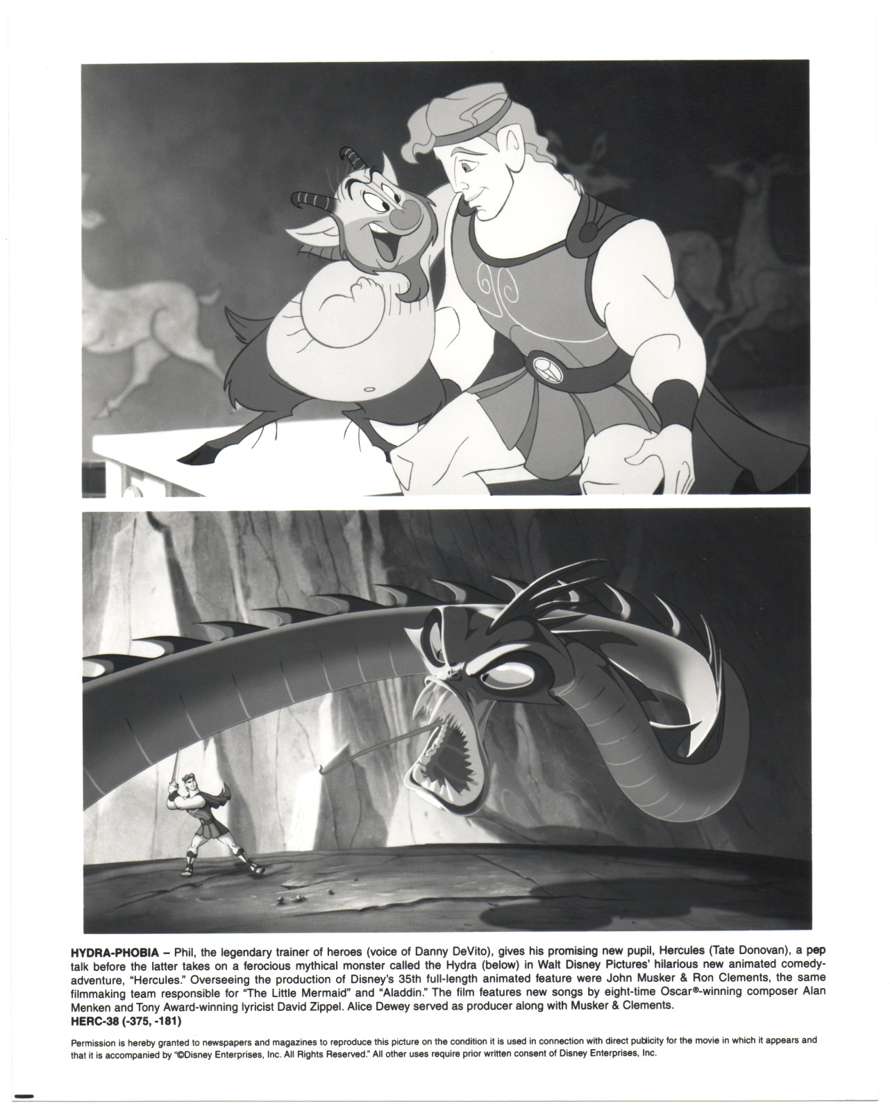 HERCULES ⚡ Orig. 8×10″ NM Movie Still Photo 1997 DONOVAN DEVITO WOODS DISNEY #2