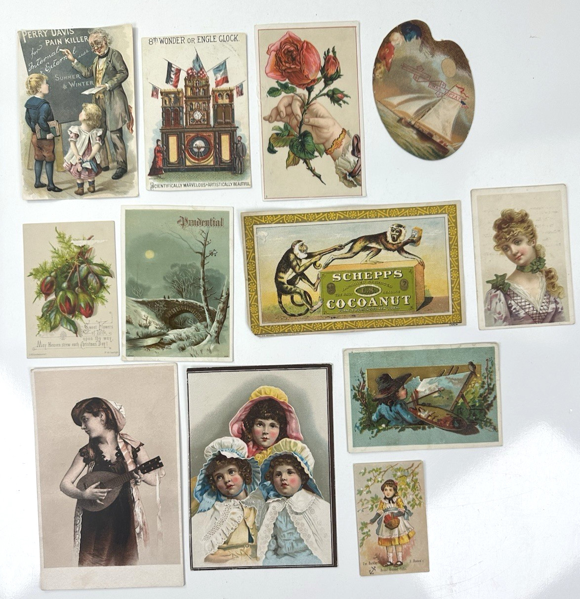 Victorian Trade Card Lot of 12 Various Antique Paper Advertisments