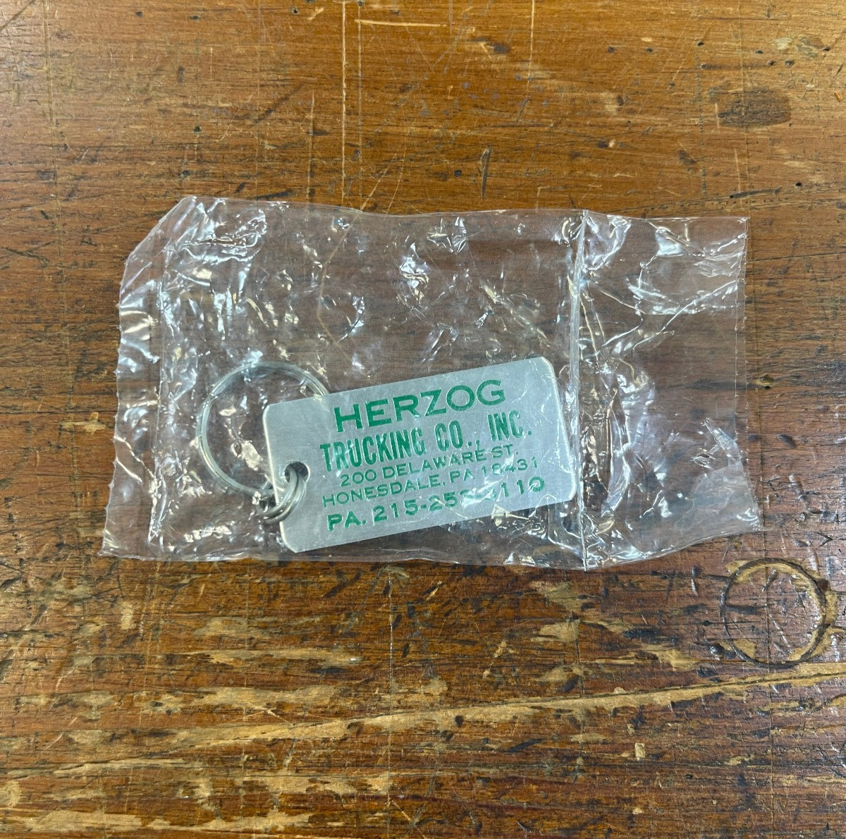 Vintage Herzog Trucking Co., Inc. Honesdale, PA Silver Green Rectangle Rare NEW!