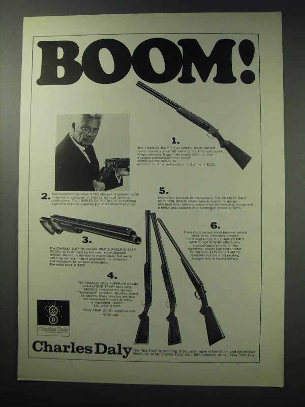 1964 Charles Daly Shotgun Ad – Field Grade Over-Under +
