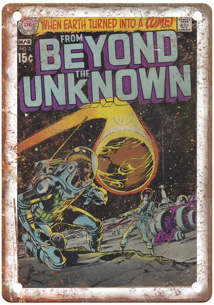 Vintage Comic Book Cover From Beyond the Unknown 3 Retro Look Metal Sign J1859