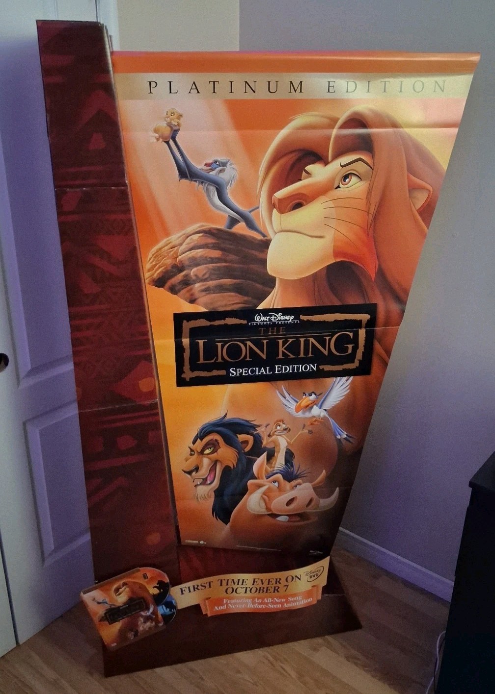 Disney The Lion King DVD Store Display Standee With Original Box (See Photos)