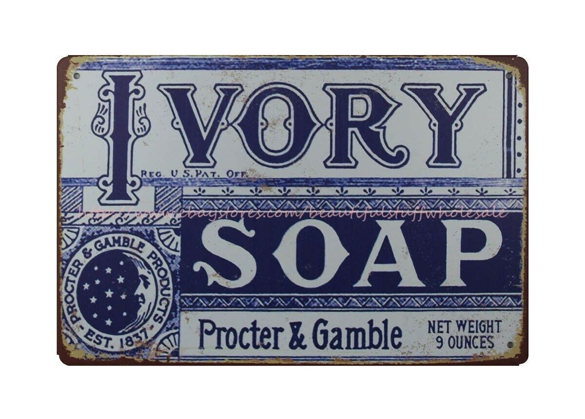 Ivory Soap Procter & Gamble metal tin sign metal wall decor sale