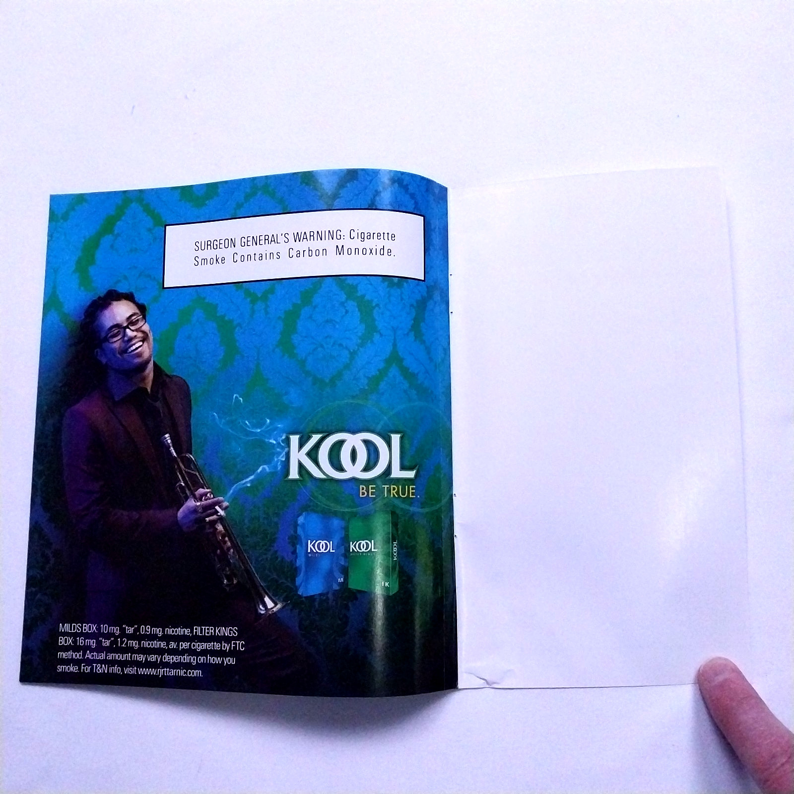 2005 Kool Cigarettes Vintage Print Ad – Magazine Insert Advert Booklet “Be True”