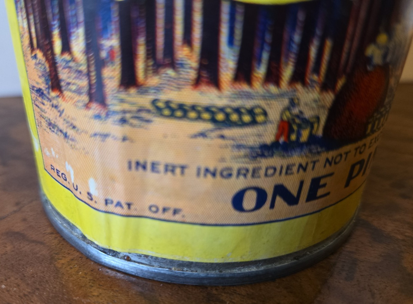 Vintage NOS DIXIE BRAND PINE TAR Paper Label One Pint Sealed 1930s Unopened