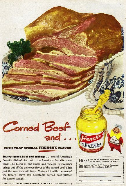 Vintage French’s Mustard Ad Reproduction Print 17×12
