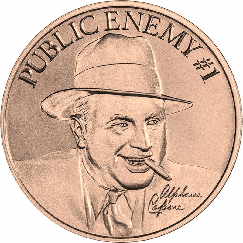 Public Enemy #1 Series 1 oz .999 Pure Copper BU Round(s) ~ 3 Different Designs